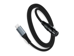 Cable De Estudio Auditivo De Nailon Trenzado Tipo C A Hembra De 3 Pines Para