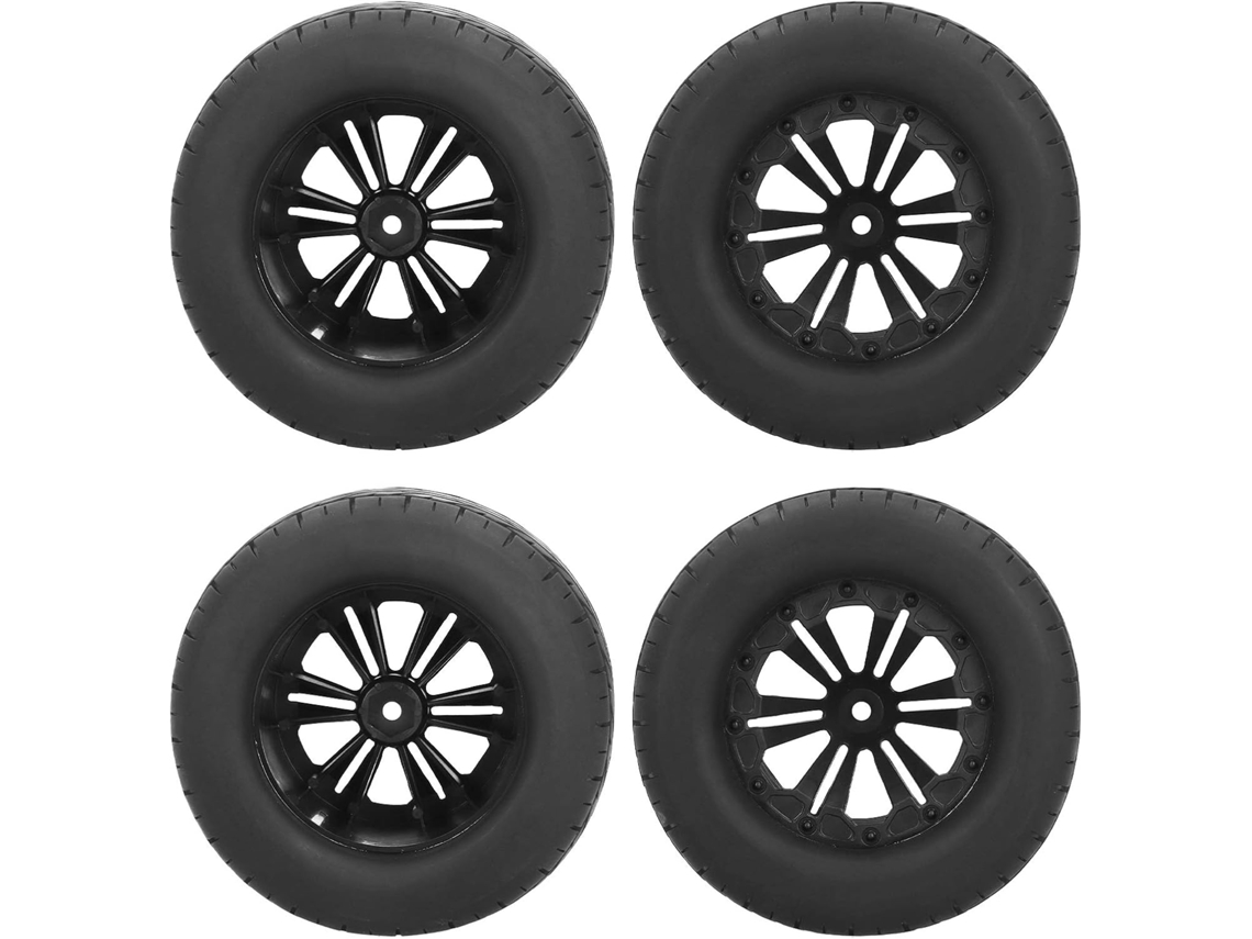 Juego De 4 Neumáticos Con Llantas De 115 Mm - Accesorios Para Coches Rc. Aptos Para El Modelo Zd Racing A Escala 1/10.