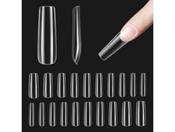Kit De Uñas De Gel Beetles, 500 Puntas De Uñas Cuadradas Largas Preformadas Transparentes Para Pegar.
