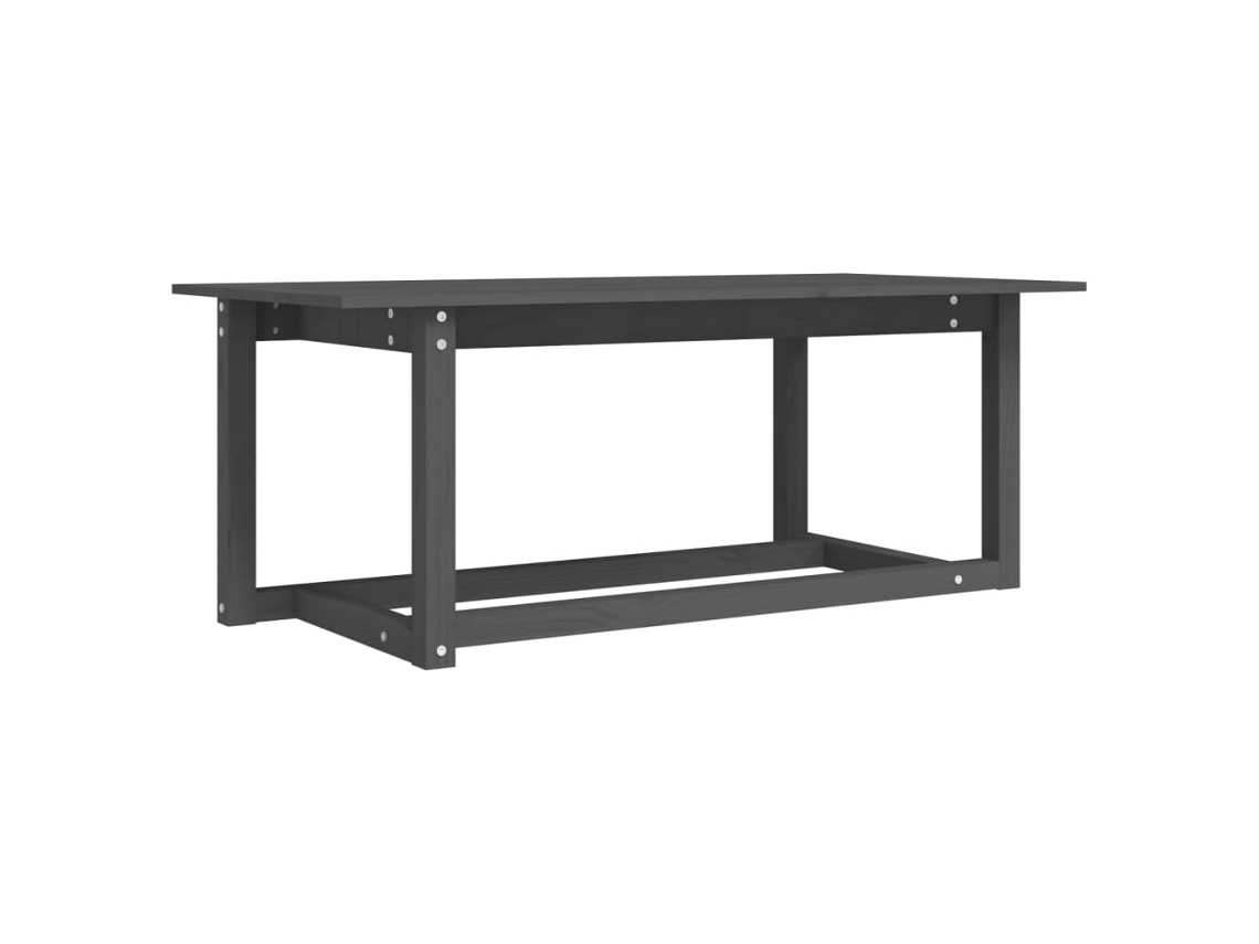 Maison Exclusive - Mesa De Centro De Madera Maciza De Pino Gris 110x55x45 Cm
