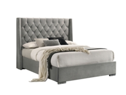 Cama doble Meldives 150 cm gris SALDOSYSTOCKS
