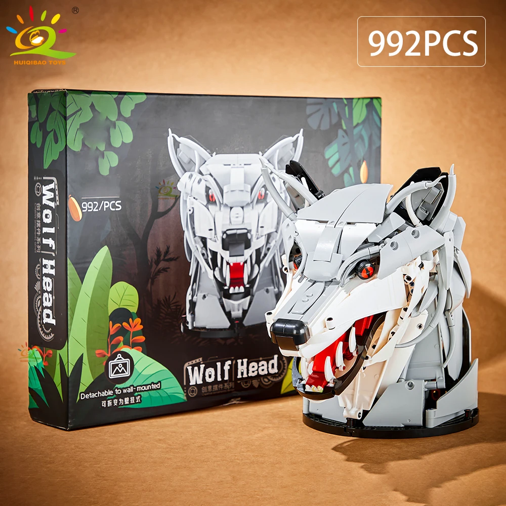 Bloques De Construcción Moc Con Cabeza De Animal Creativa, Juguetes Decorativos