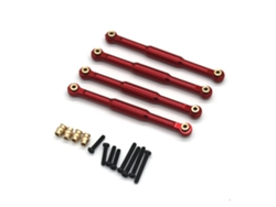 Black4pcs Upgraded Metal Lower Linkage Rods For Fms Fcx18 Lc80 Land Cruiser 1/18 Rc Cars Vehicles Models Spare Parts