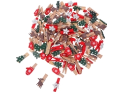 100 Pinzas Madera Ideales Fotos Navideñas Decorativas Perfectas Colgar Decoración Fiestas Ropa Mini Como