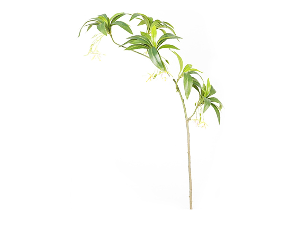 Planta Artificial De Elaeocarpus De Hainan Con 5 Ramas Y Tallo Largo, Diseño 3d Para Decoración Del Hogar Y Eventos.