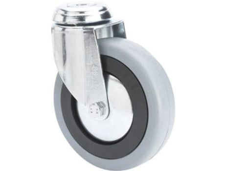 Rueda giratora agujero m12 20bha100cp-pgan poliamix-goma gris eje liso ALEX