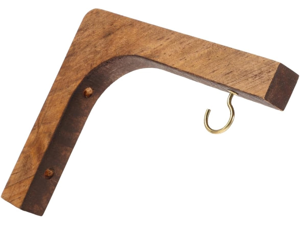 Kichouse Juego De 2 Ganchos De Madera Para Plantas De Pared: Soportes Prácticos Y Elegantes Para Colgar Plantas Y
