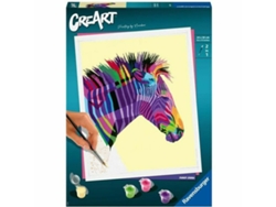 Juego Creativo RAVENSBURGER Dibujos para pintar  CreArt Large Zebra 24 x 30 cm (Edad Mínima Recomendada: 12 años)