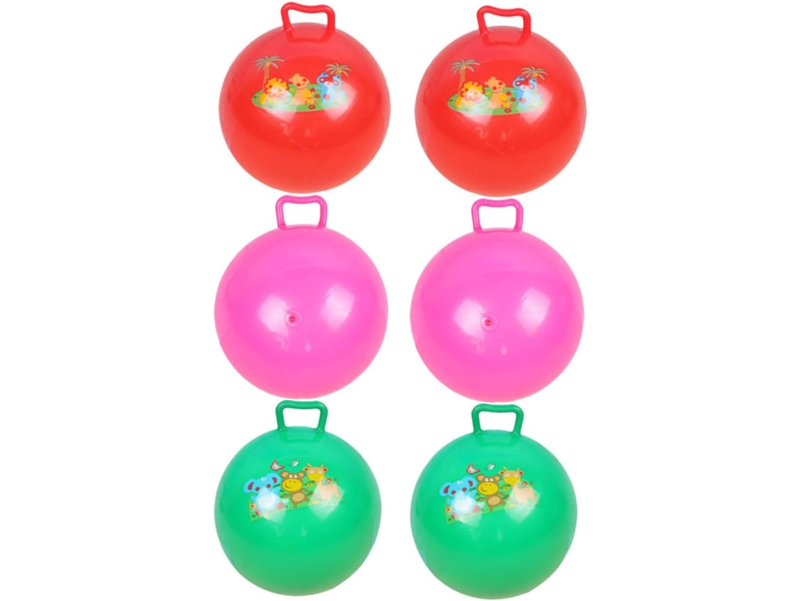 Juego De 6 Pelotas Inflables Para Niños Y Niñas Con Asa, Tamaño De 25 Cm,...