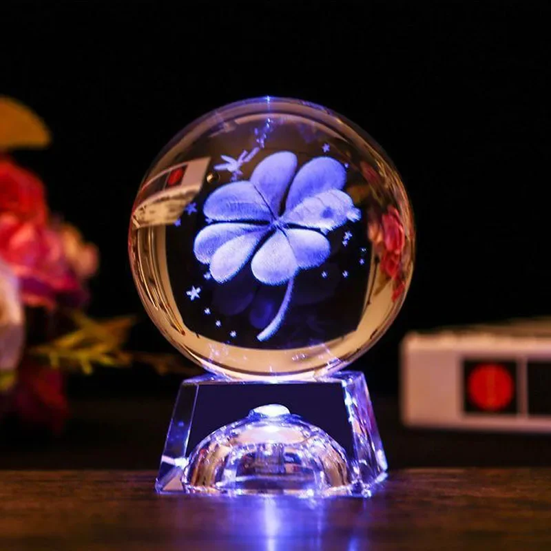 Bola De Cristal Led, Bola De Cristal 3d, Decoración Para El Hogar, Adorno Para El Día De San Valentín.