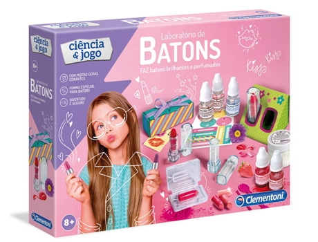 Kit de Ciencia CLEMENTONI Laboratorio de Pintalabios (Edad Mínima: 8 años)