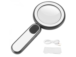2026-lupa Recargable Con Luz 8x 21 Led 3 Modos Para Niños Adultos Mayores Lectura Negro Blanco