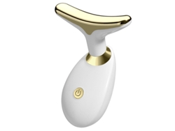 Masajeador eléctrico facial y de cuello para reafirmar y tensar la piel (blanco)