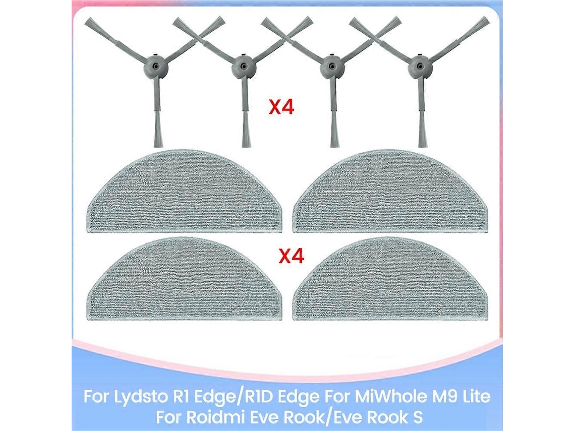 Para R1 Edge/r1d Edge Para Miwhole M9 Lite Para Eve/eve S Piezas de repuesto Cepillo lateral Paño de fregona