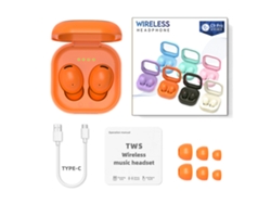 Auriculares inalámbricos Bluetooth, auriculares intrauditivos compactos MDUG (naranja)