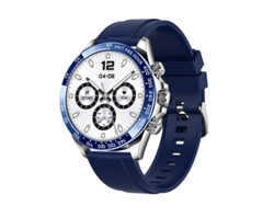Reloj inteligente con llamadas Bluetooth, botón giratorio, monitor de frecuencia cardíaca y presión arterial, azul, Yizhood