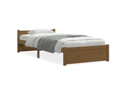 Maison Exclusive - Estructura Cama Sin Colchón Madera Maciza Marrón Miel 75x190 Cm