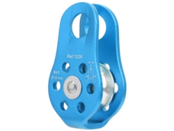 Polipasto Fijo Lateral Pequeño De Aluminio 20kn Para Escalada Al Aire Libre Y Trabajos Aéreos Azul