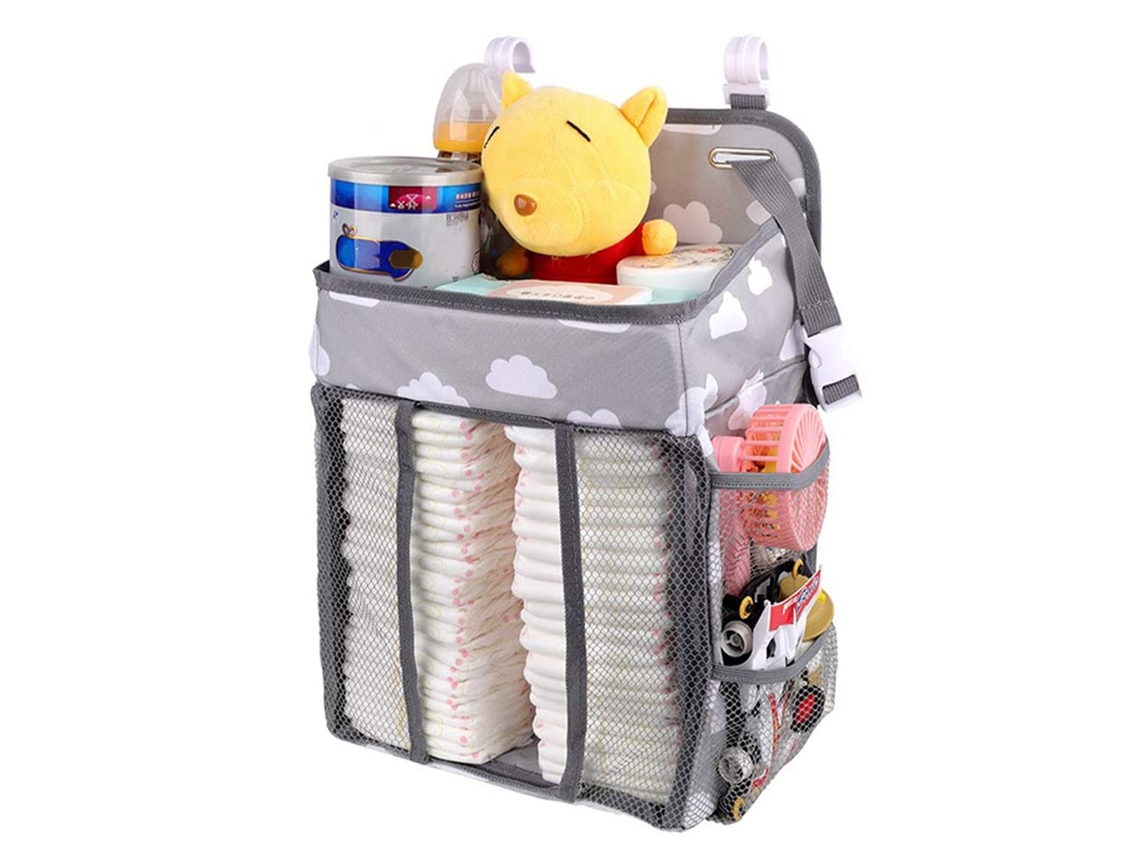 Organizador De Pañales Colgante Para Bebé, Gran Capacidad, Bolsillos Laterales, Apto Para Bebés.