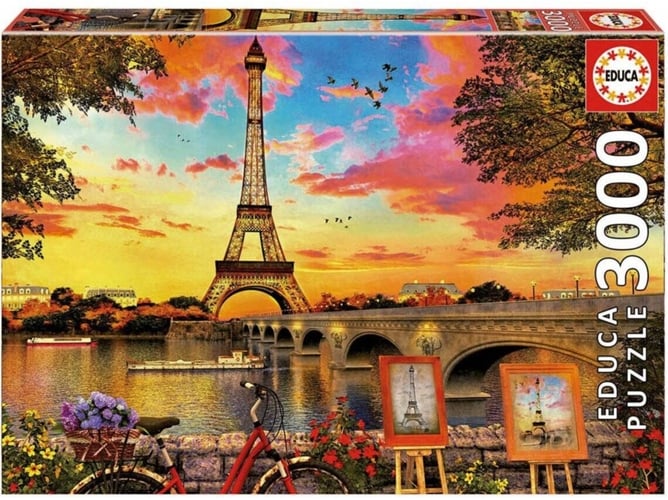 Puzzle 2D EDUCA Puesta del sol en París (Edad Mínima: 12 - 3000 Piezas)