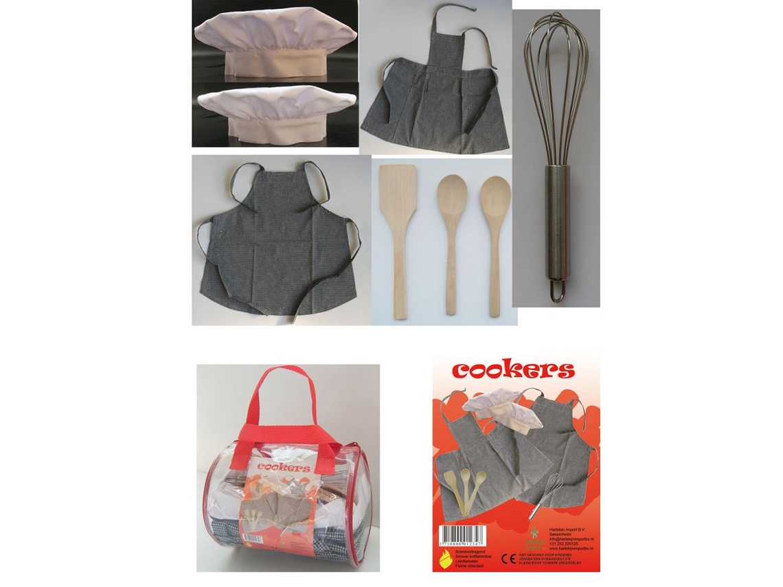 Accesorios para disfraz de cocinero arlequín para 2 niños