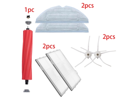 Paños de fregona de Cepillo Lateral de filtro Hepa para Xiaomi Roborock S7 S70 S75 S7Max S7Maxv T7S para accesorios para aspiradoras Roborock