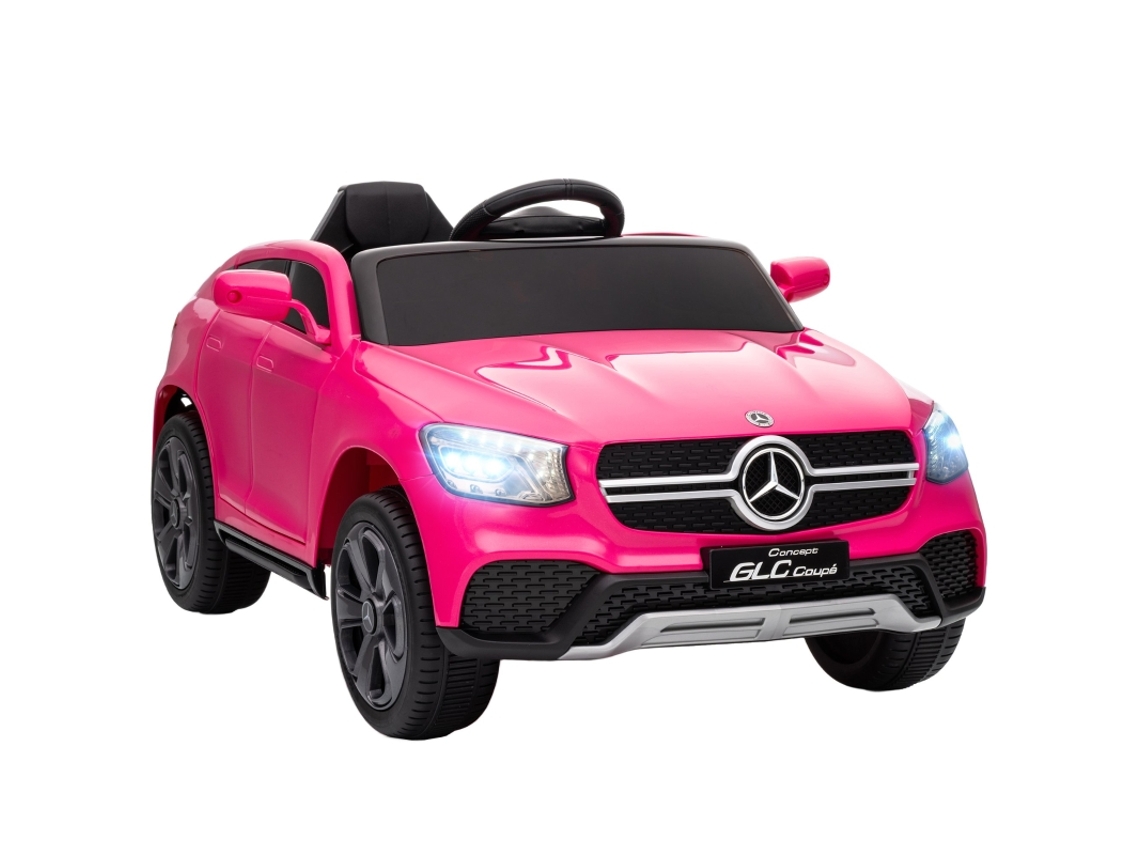 Coche De Juguete Musical Led Con Control Remoto De 12 V, Color Rosa.
