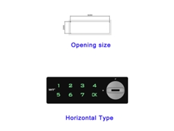 Cerradura digital de combinación táctil inteligente MDUG para gabinetes y cajones (horizontal)