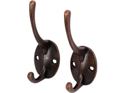 Perchero doble de metal para ropa de dormitorio, color cobre, juego de 2 piezas. CHABERLU