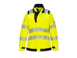 Chaqueta De Mujer Pw3 Fr Modaflame Hi-vis - Seguridad Y Comodidad Amarillo Negro / Xl