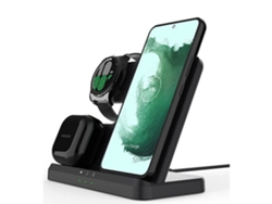 Soporte Vertical Carga Rápida Gama Samsung, Carga Móvil, Reloj Y Buds Sin Cables Desordenados Sobre La Superficie