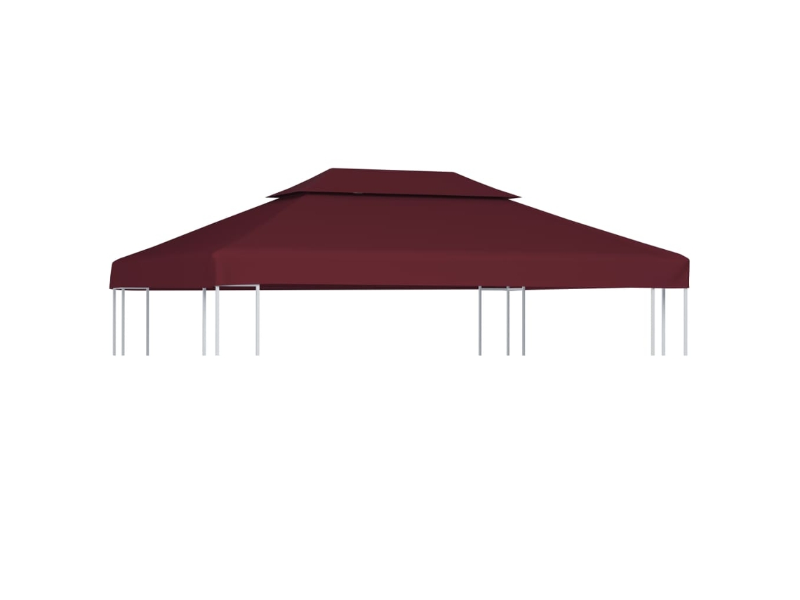 Cubierta Superior De Cenador 2 Niveles Burdeos 310 G/m² 4x3 M