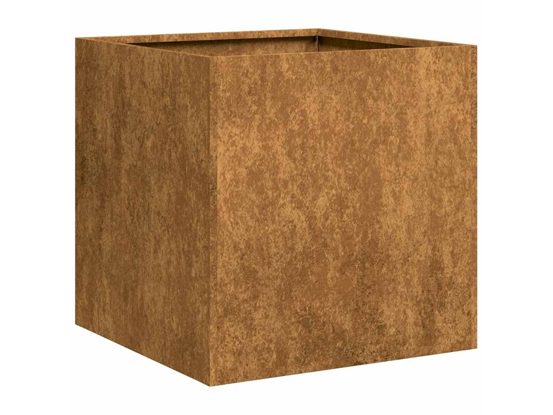 vidaXL Jardinera oxidada 40x40x40 cm acero corten