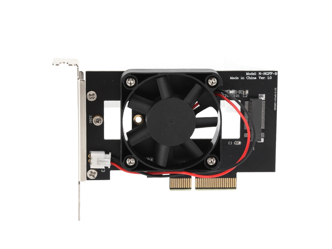 Tarjeta Adaptadora Pcie X4 Nvme M.2 2280 Ssd Con Conversión De Ventilador De Enfriamiento