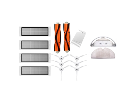 6X Cepillo Lateral 4X filtro Hepa para aspiradora Xiaomi Roborock S50 S51 S55 S5 y 1 Juego de repuestos de paño de mopa para tanque de agua