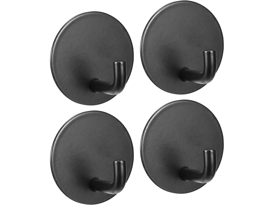 Paquete De 4 Ganchos Autoadhesivos De Acero Inoxidable 304 Para Colgar Ropa, Toallas Y Utensilios De