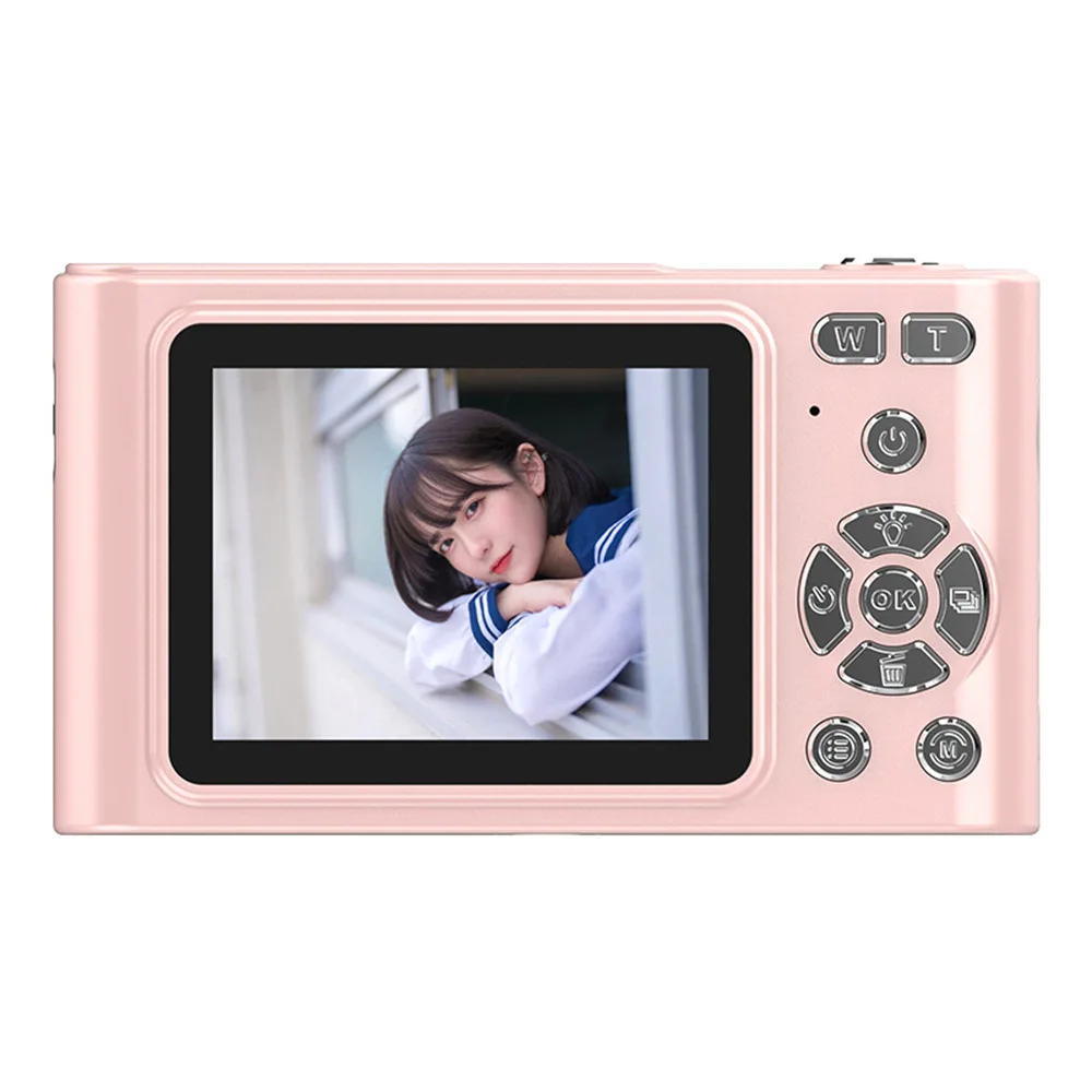 (rosa Sin Tarjeta) Cámara 4k, Pantalla De 2,4 Pulgadas, Zoom Digital De 16x