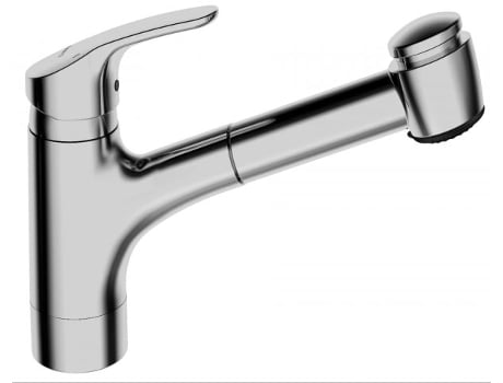 Mezclador de cocina HANSA HANSAMIX, conexión para mangueras de presión flexibles, proyección de 235 mm, 01382283,