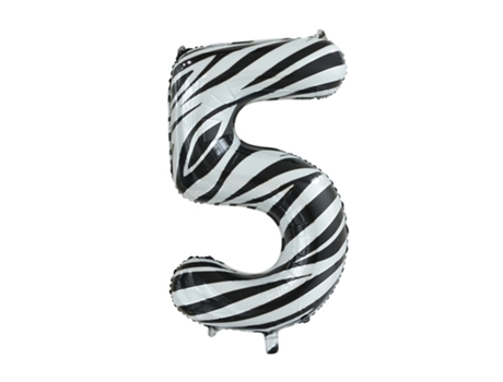 Globo WEFIESTA Foil Número 5 Zebra