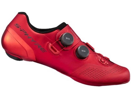 Zapatillas para Hombre SHIMANO Carretera Rc9 S-phyre Rojo para Ciclismo (EU 45)
