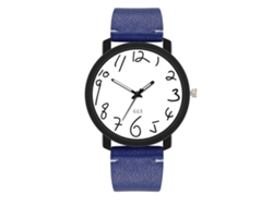 Reloj Casual Simple Para Hombre G13 De Cuero Con Correa De Cuero Azul Real