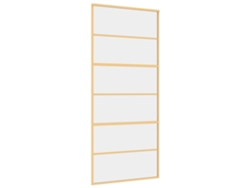 Maison Exclusive - Puerta Corredera Dorada De Vidrio Esg Transparente Y Aluminio