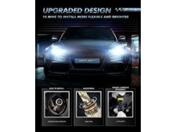 9006-sealight X4 - Par De Bombillas Led Para Faros Delanteros De Coche (28000 Lm, 110 W, 6500 K, Luz Blanca Fría, Ip68, Resistentes Al Agua)