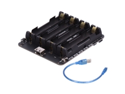 Caja Portabaterías 18650 Con Interfaz Micro Usb 4 Canales Para Raspberry Pi 0.5a 5-8v