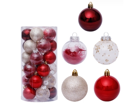 Adorno de Navidad TUSERXLN Adorno Navideño Oro Plástico Rojo