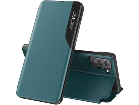 Carcasa Samsung Galaxy S21 fe LMOBILE Leather Verde