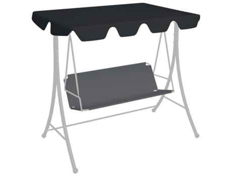 MAISON EXCLUSIVE Dosel de repuesto columpio de jardín negro 188/168x110/145 cm