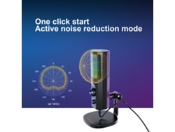 Micrófono De Sobremesa Con Cancelación Activa De Ruido, Iluminación Rgb, Interfaz De Monitorización Y Funcionalidad Plug-and-play.