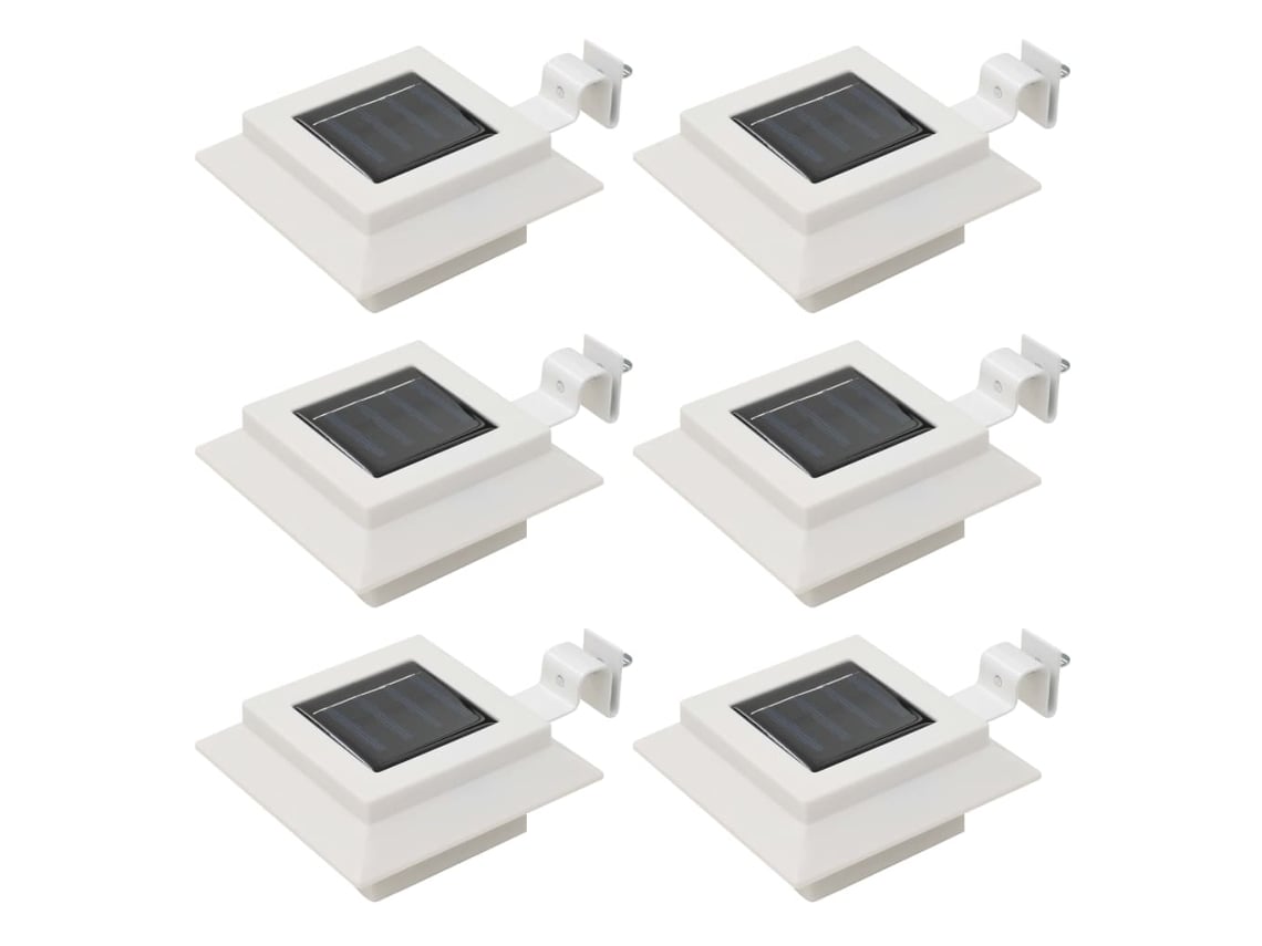 Conjunto 6 Farola Jardin VIDAXL Blanco Polipropileno