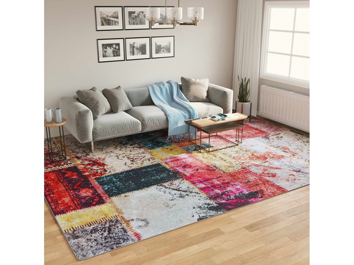 Alfombra Lavable Antideslizante Multicolor 400x300 Cm